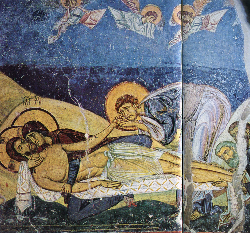 Манастир Св. Пантелејмон, »Оплакување на Христа« (XII в.) фреска